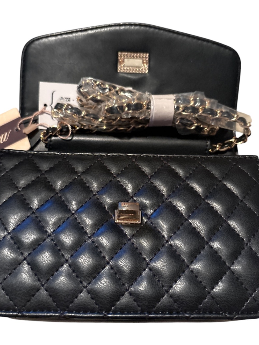 Mellow World Quilted Black Crossbody Bag  New w/ Tags
